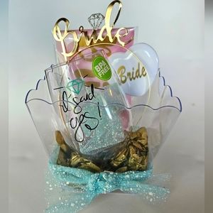 Bridal | Bacherolette | Gift Set | Wine Glass | Headband | Sash | Compact |Bride